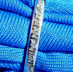 Original EARTH MINED DIAMOND Eternity DECO Band SOLID PLATINUM Anniversary RING