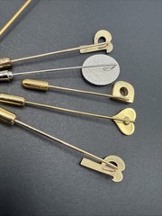 Lot Of Gold Tone Stick Pins -Initials Monogram R N M A E K L P D B44