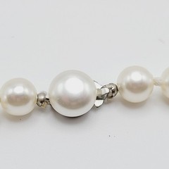 Classic Faux Pearl Long Opera Length Knotted Off White Luminous Necklace 72 inch