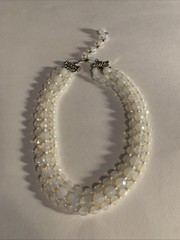 Vintage Signed Hattie Carnegie AB Crystal Triple Strand Choker Necklace 1960’s