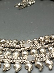 Woman’s Elegant Mexican Sterling Silver Choker Bib Necklace 94 Grams Quality