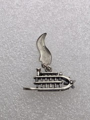 Wheeler Manufacturing WM Sterling Silver Paddle/Steam Boat Charm Kentucky