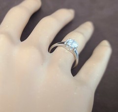 Platinum Vintage Engagement Ring 1.05ct. Lab Grown Euro-Cut Diamond