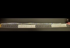 Swarovsky Crystal Aurora Borealis Beaded Necklace Swan Clasp Choker Diamond 37cm