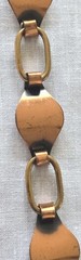 Copper Mid Century Modern Organic Shaped Oval Connectors Hinged Clip…