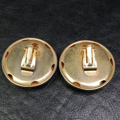 Vintage ERWIN PEARL Clip-on Earrings Gold Tone. 12-649