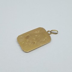 Antique Pendant Religious Medal on 18kt Gold of ” Baptism ” – 595