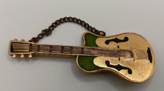 Vintage Soviet guitar brooch made in the USSR, rare