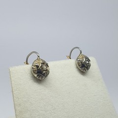 Antique Style Earrings on 18kt White Gold With Diamonds – 486