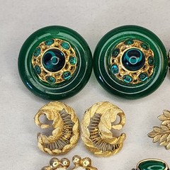 Lot 8 Pair Vintage Clip Earrings All Signed / Marked