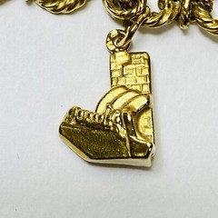 18K Yellow Gold (Stamped 80%) 9 Portugal Symbol Charms 7.25″ Bracelet 31.9g