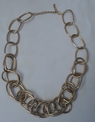 Heavy Bold Gold Tone 22″ Double Round Link Chain Necklace