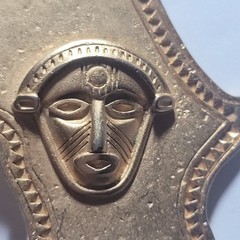 “JJ” Jonette Jewelry ‘Africa Egypt Face Continent’ Pin Brooch