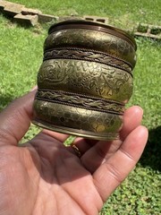 Vintage Indian Elephant Cuff Bracelet 70s-80s