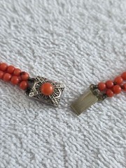 Antique Genuine Natural 100% Undyed Red Mediterranean Coral Beads Necklace