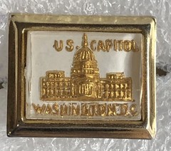 U.S. Capitol Cufflinks & Tie Bar Set Washington D.C. Gold Relief – Vintage