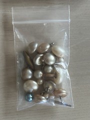 Vintage Pearl Mixed Lot Cufflinks Shirt Studs Jewelry Parts Repair AS IS Untest