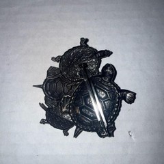Vintage JJ Jonette Mixed Metal Quadruple Turtle Brooch