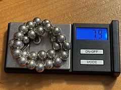 Vintage Sterling Silver 925 Bead Beaded Ball Bracelet 8 In Long READ