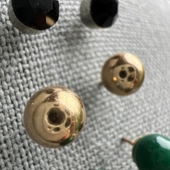3 Pair Vintage Stud Earrings
