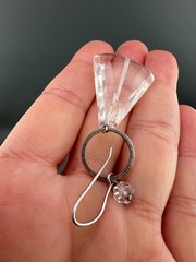 Vintage 925 Quartz Earring Single Sterling Silver Dangle Signed Deb Guyot