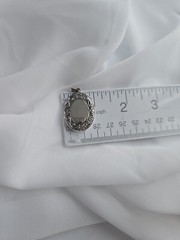 Marathon Sterling 925 Locket Ornate Engravable Repousse Flowers