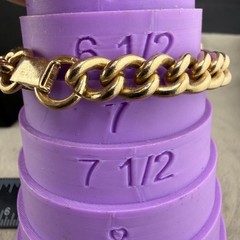 Vintage ID Bracelet Gold Tone Zodiac Horoscope Cancer Engraved 7”