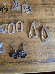 Vtg Retro Costume Lot Of 50 Earrings Clip On Earwire Push Backs