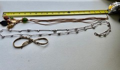 3PC Wood /Glass/Pottery /Silver beads ,Bead Choker Native ,Tribal Style