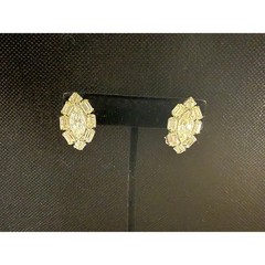 1. Vintage Weiss Clear Rhinestone Clip‑On Earrings – Sparkling Mid‑Century