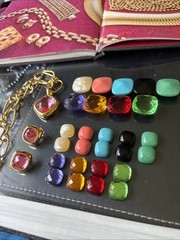 JOAN RIVERS Interchangeable Chic Link Necklace & Earring Set 10 Colors NEW