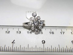 Vintage Natural Diamond Cocktail Ring 0.80CT(Est). 14K gold S-7.25
