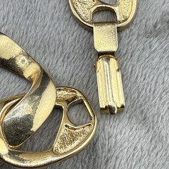 Vintage Chunky Necklace Gold Tone 17” Heavy 80s