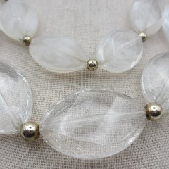 Vintage Lucite Necklace Chunky Layered Statement 19 Inch