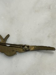 Antique Victorian Bird Swallow Pin Brooch Enameled 2.5″ Blue White Pink RARE