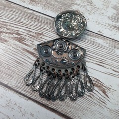 Vintage Earrings For Pierced Ears Dark Metal Dangle