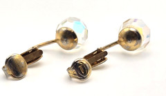 Vintage Sparkling Fancy Clip-On Earrings Gold/Silver Tone 1960s-1980s