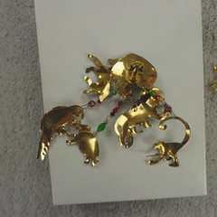 Lunch at the Ritz Earrings Jungle Preserve Signed Clip On