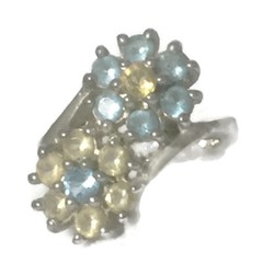 Vintage Flower Ring Sterling Silver Cocktail Boho Size 5.50