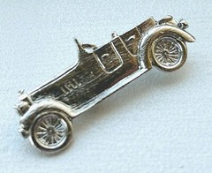 Vintage Brooch – Genuine Vintage Silver-Plated Automobile Metal Pin