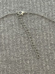 Silver tone “mama all day everyday” etched on square pendant adjustable necklace