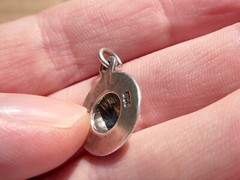 Vintage Designer WW Sterling Silver Flower Hat Charm or Pendant 925 3.3g .75 In
