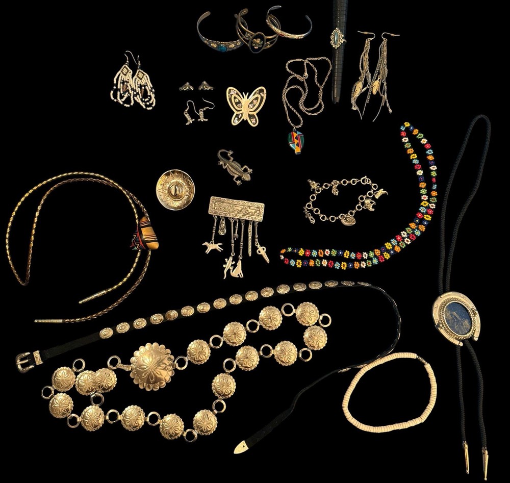 Vintage SW & NATIVE AMERICAN Costume Jewelry Lot of 2O Pieces