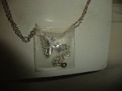 LAUREN CONRAD LC LAYER SILVER TONE CHAIN w CLEAR CRYSTAL DROPS NECKLACE #7/15A