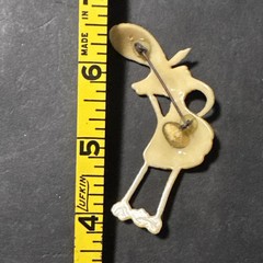 Vintage Celluloid Maid/Woman Brooch 2.5 Inches
