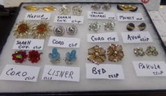 VINTAGE SIGNED EARRING LOT OF 12 CLIP ONS CORO-C TRIFARI-LISNER-SARAH COV-ETC.