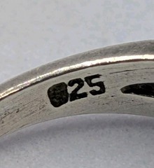 Wheeler Mfg Co. Vintage Sterling Silver Swirl Water Waves Split Shank 925 Ring