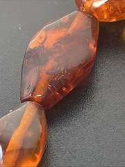 Vintage Natural Amber Pendant Sterling silver Clasp 52cm Length 23.5 Grams