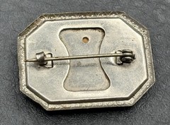 VTG Art Nouveau Deco Lily of the Valley In Glass Silver Tone Brooch Pin C Clasp