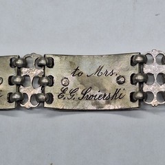 1942 WWII Operation Torch Casablanca Morocco Riveted Mixed Metal Gold Bracelet